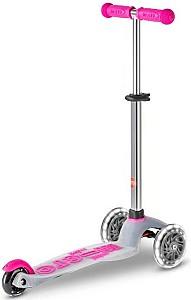 Trotineta Micro Mini Deluxe Flux LED Neon Pink