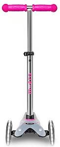 Trotineta Micro Mini Deluxe Flux LED Neon Pink