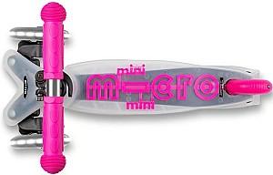 Trotineta Micro Mini Deluxe Flux LED Neon Pink