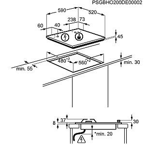 Plita pe gaz incorporabila AEG HKB64420NB
