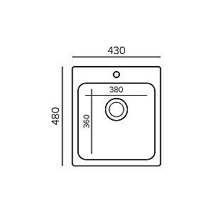 Chiuveta de bucatarie Tornado Quartz S430 Ivory