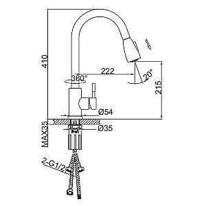 Robinet bucatarie Frap F60991-6