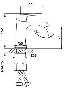 Baterie pentru lavoar Frap F1071