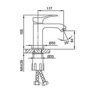 Baterie pentru lavoar Frap F1075-9