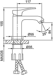 Baterie pentru lavoar Frap F1075-6