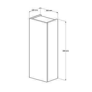 Dulap penal Supraten Picardie Alb Stanga 30