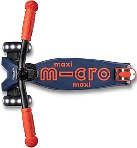 Trotineta Micro Maxi Deluxe Pro LED Navy Red