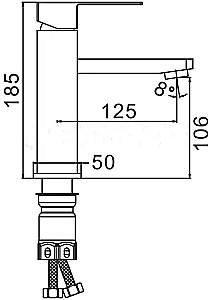 Baterie pentru lavoar Frap F10802-6