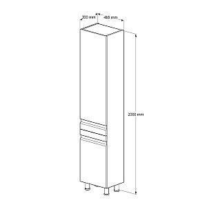 Dulap penal Supraten Viscon Alb Dreapta
