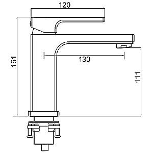 Baterie pentru lavoar Gappo G1017-9