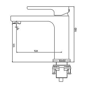 Baterie pentru lavoar Gappo G1017-3
