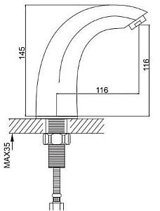 Baterie pentru lavoar Gappo G517
