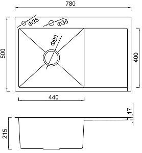 Chiuveta de bucatarie Gappo GS7850-6R