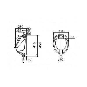 Pisoar KOLO SNAIPER vertical