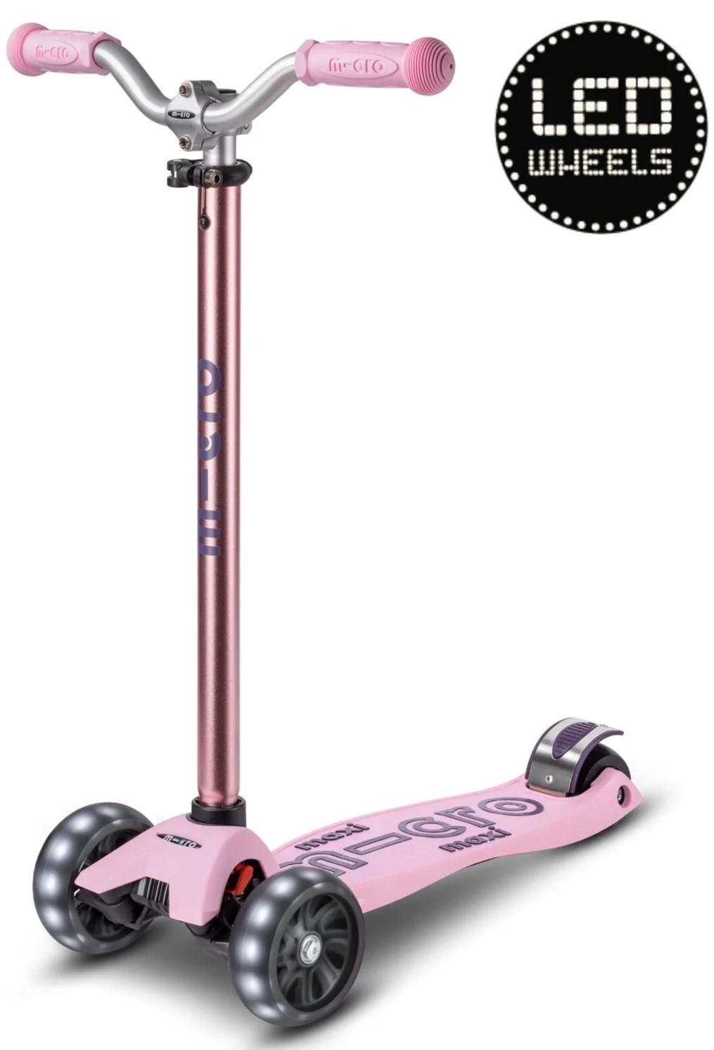 Trotineta Micro Maxi Deluxe Pro LED Rose