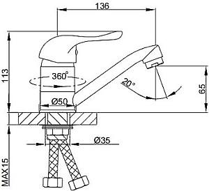 Robinet bucatarie Frud R45055-1