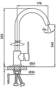 Robinet bucatarie Frud R42052-11