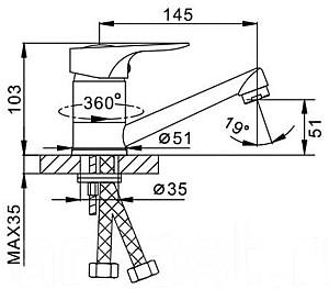 Robinet bucatarie Frap F4528-B