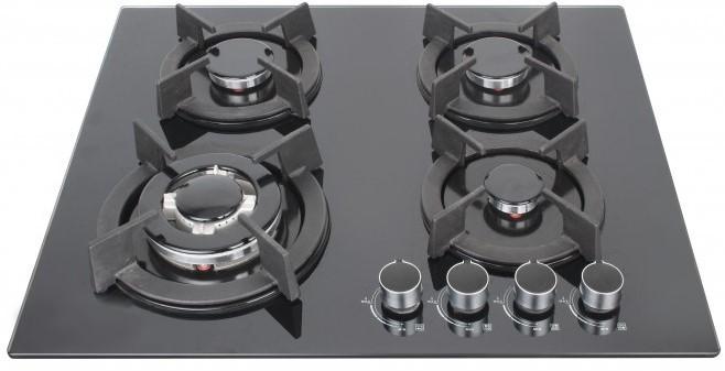 Plita pe gaz incorporabila Tornado HY-15B ECO BL GLASS