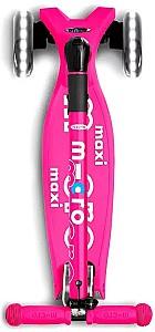 Trotineta Micro Maxi Deluxe Foldable LED Shocking Pink