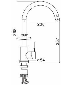 Robinet bucatarie Frap F40899 INOX