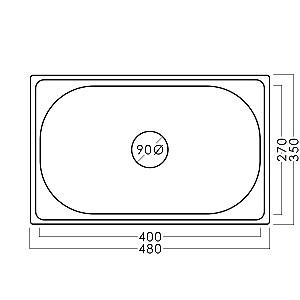 Chiuveta de bucatarie Becky 48 35 0.6 BK EPL