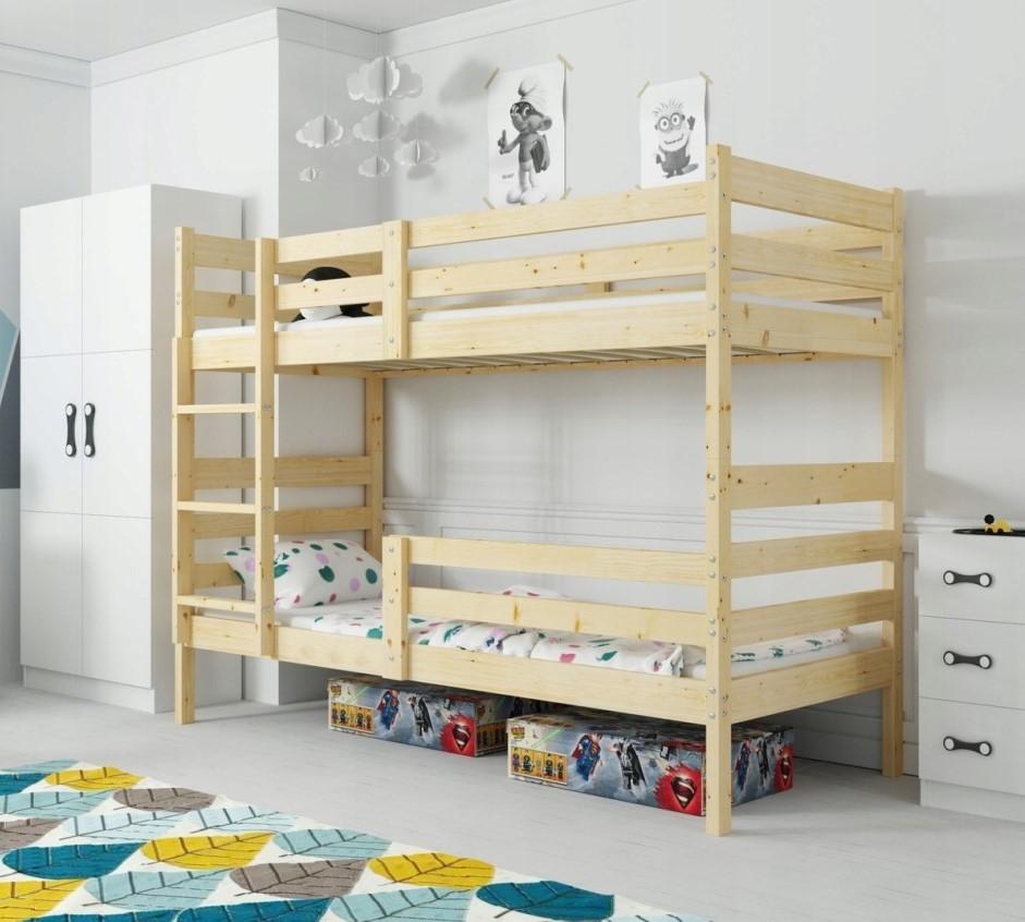 Pat copii BMS Group Eryk saltea 90x190 (Natural)