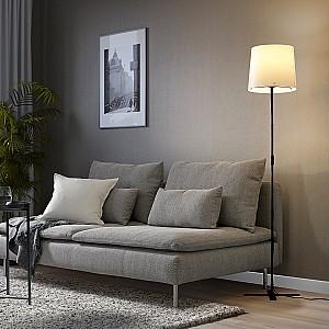 Lampadar IKEA Barlast 150cm Negru/Alb
