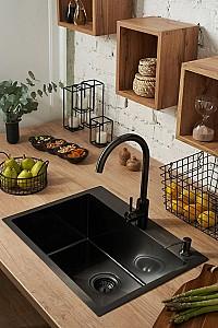 Chiuveta de bucatarie Aquatoria Nano PVD 60x45 Black