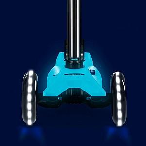 Trotineta Micro Maxi Deluxe Glow LED Plus Crystal Blue