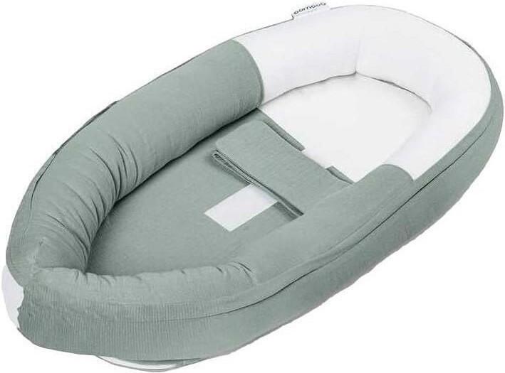 Cuib pentru bebelus doomoo Cocoon Tetra Jersey Green