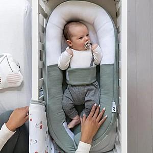 Cuib pentru bebelus doomoo Cocoon Tetra Jersey Green