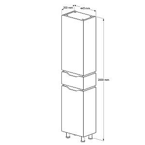 Dulap penal Supraten Dofine Alb Stanga