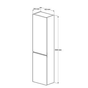 Dulap penal Supraten Puatu cos pentru rufe Alb Stanga