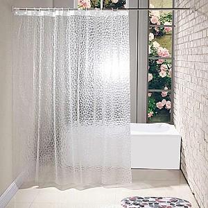 Perdea de baie Aptel 3D AG655A 180х200 Transparent