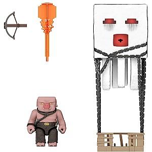 Figurina personaj Mattel Minecraft Movie — Fantoma cu atac (lumini, sunete, proiectil) + figurina piglin