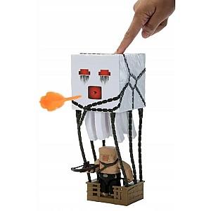 Figurina personaj Mattel Minecraft Movie — Fantoma cu atac (lumini, sunete, proiectil) + figurina piglin