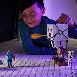 Figurina personaj Mattel Minecraft Movie — Fantoma cu atac (lumini, sunete, proiectil) + figurina piglin