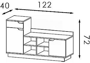 Antreu Modern Visit Cașmir (Bej)/Stejar Craft  Gri (Bej)