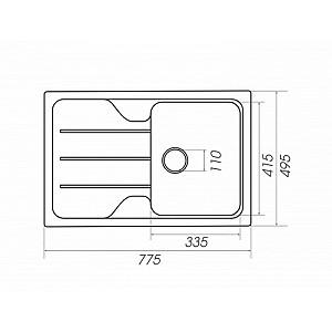 Chiuveta de bucatarie ELEFANT PREMIUM VERONA 7850 Black Metallic