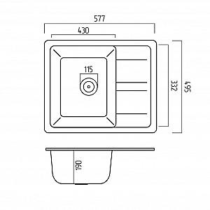 Chiuveta de bucatarie ELEFANT PREMIUM ARIA 5850 Topaz
