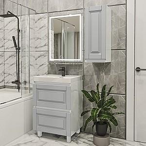 Set de mobila de baie PS Lotos 60-30 (vops./PAL) Gri Deschis