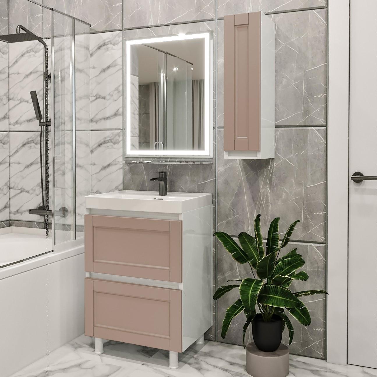 Set de mobila de baie PS Lotos 60-20 (vops./PAL) Cappuccino