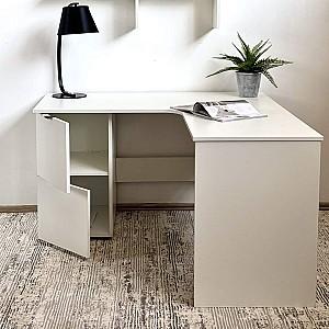 Masa de birou Fabrik Home Mateo (de colt) Frasin Alb
