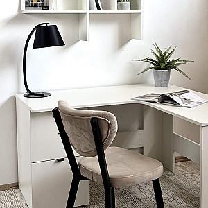 Masa de birou Fabrik Home Mateo (de colt) Frasin Alb