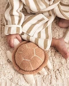 Halat de baie Jollein Stripe Terry Olive Green GOTS (1-2 years)