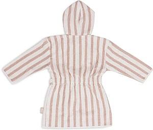 Halat de baie Jollein Stripe Terry Wild Rose GOTS (1-2 years)