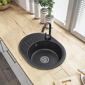 Chiuveta de bucatarie Granitan Luwr Black Metallic