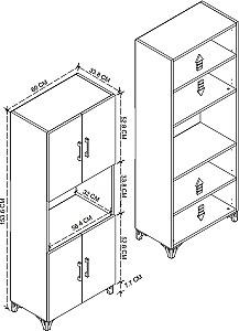 Dulap Nex Home Ece 60x33.8x154 Stejar