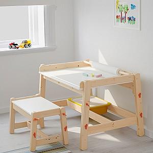 Masă de scris pentru copii IKEA Flisat Natural/Alb